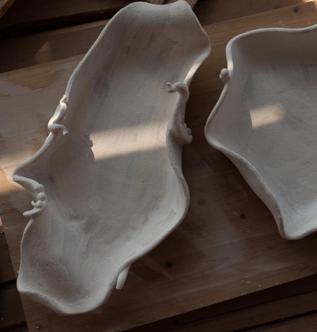 Unfired porcelain, Taoxichuan residency, Jingdezhen, 2024.