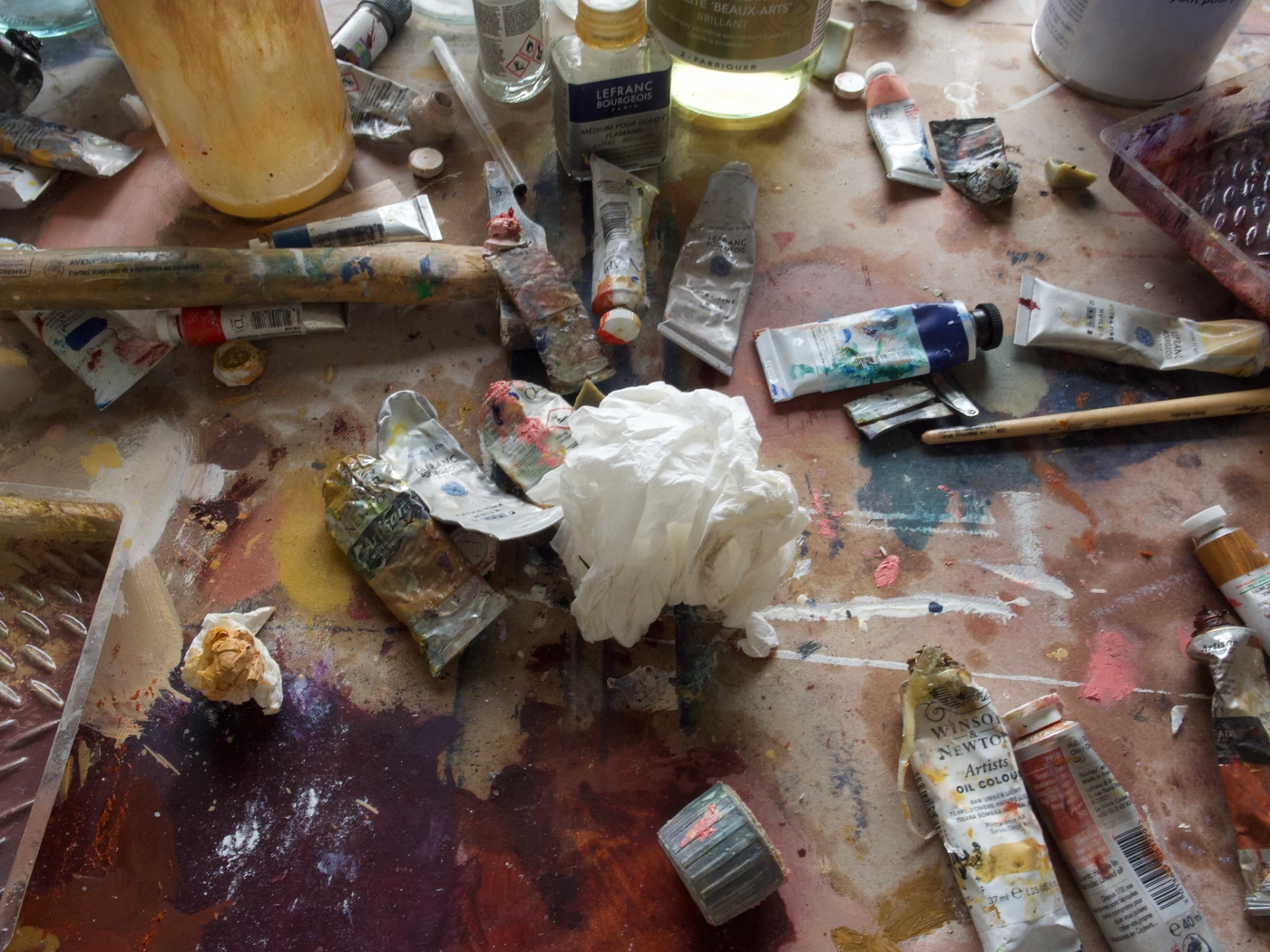The palette, studio, 2024.