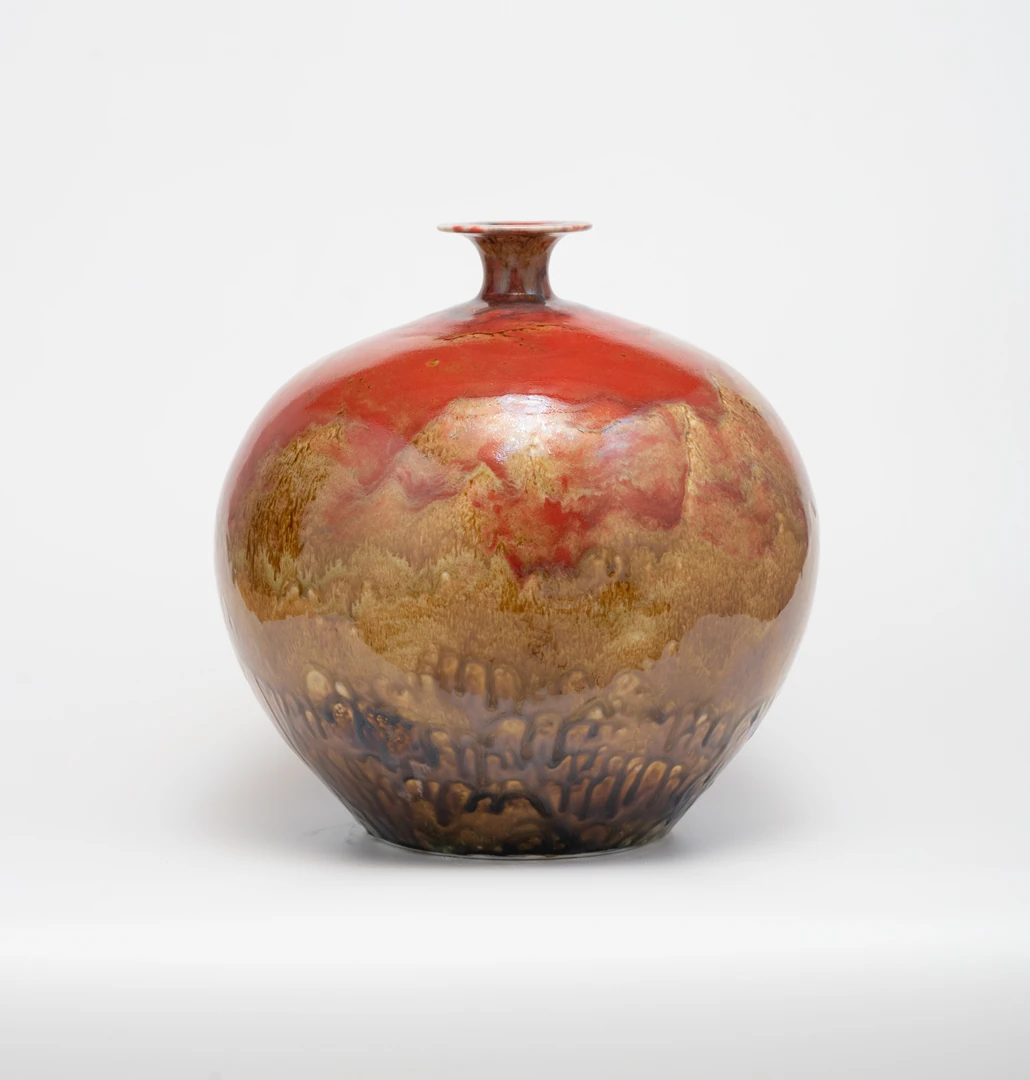 Planets Jupiter, 2024, glaze on porcelain, 35 × 35 cm