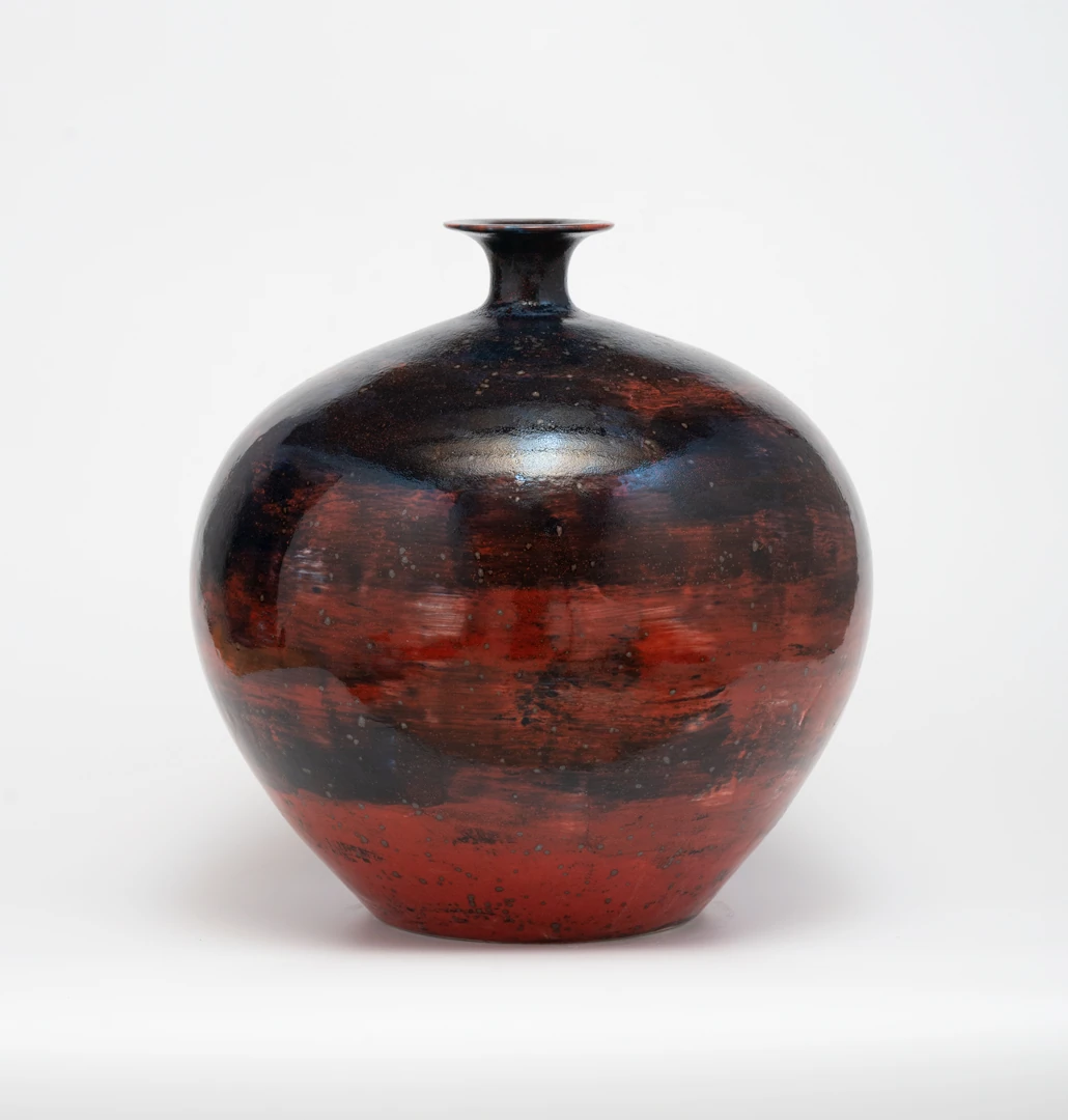 Planets Neptune, 2024, glaze on porcelain, 35 × 35 cm