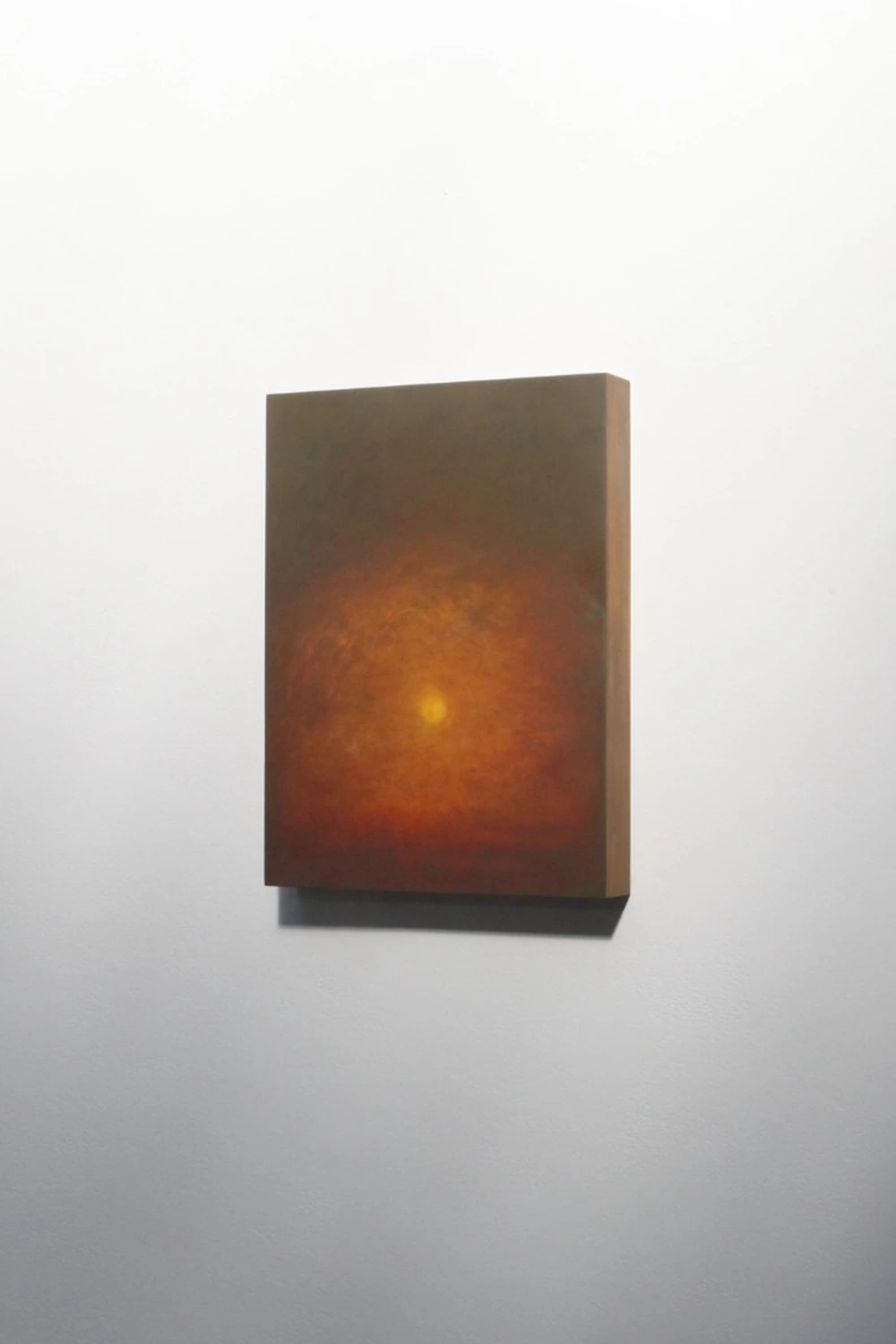 Moon in the sky, 2026, oil on wood, 40 × 30 cm