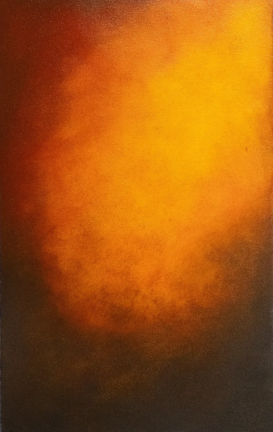 Tempêtes des Cieux V, 2026, oil on wood, 40 × 25 cm