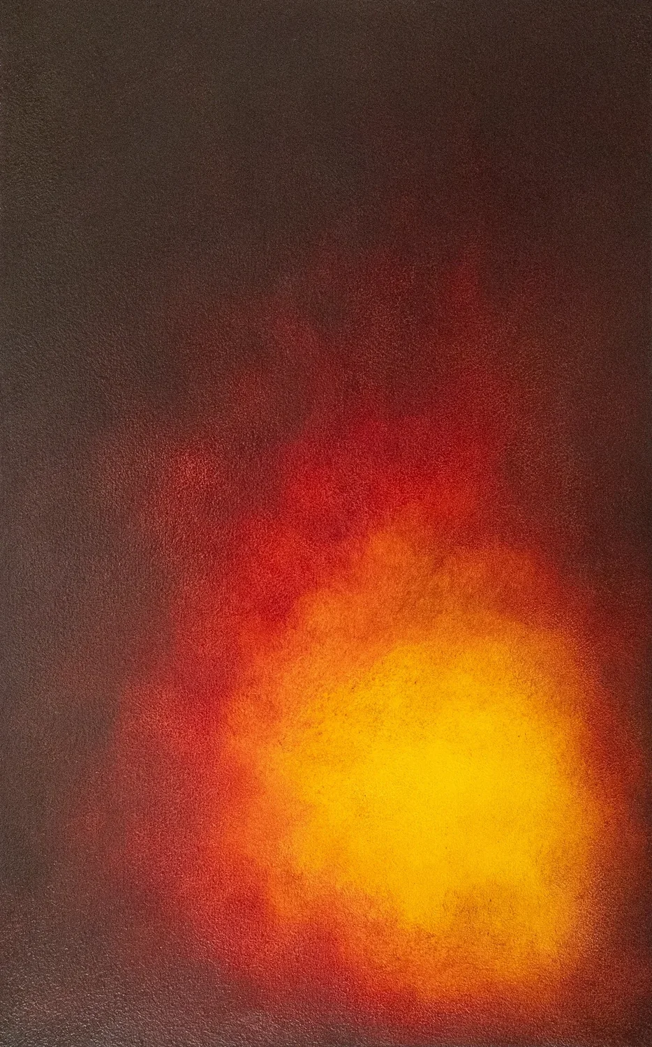 Tempêtes des Cieux VI, 2026, oil on wood, 40 × 25 cm