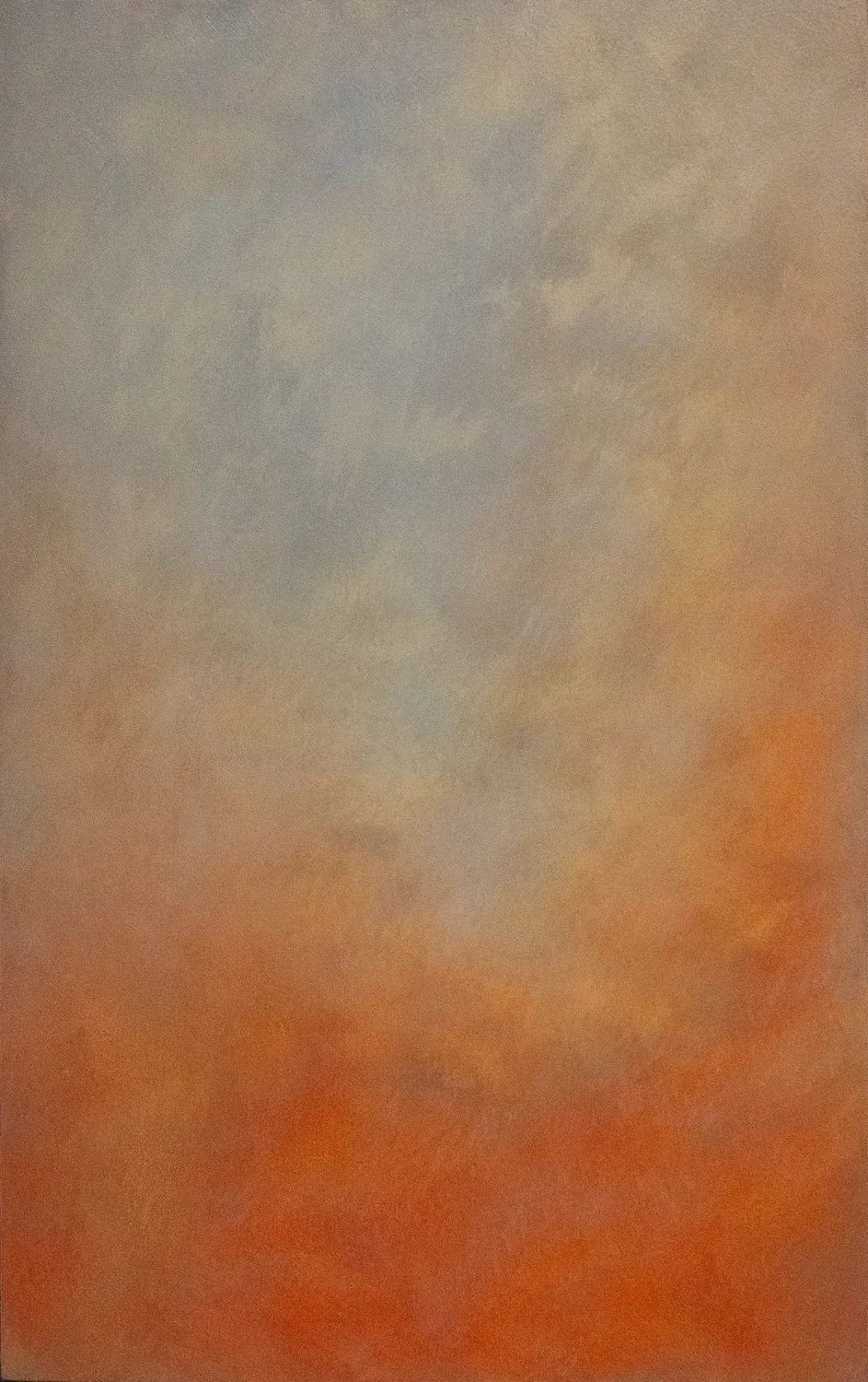 Tempêtes des Cieux XII, 2026, oil on wood, 40 × 25 cm