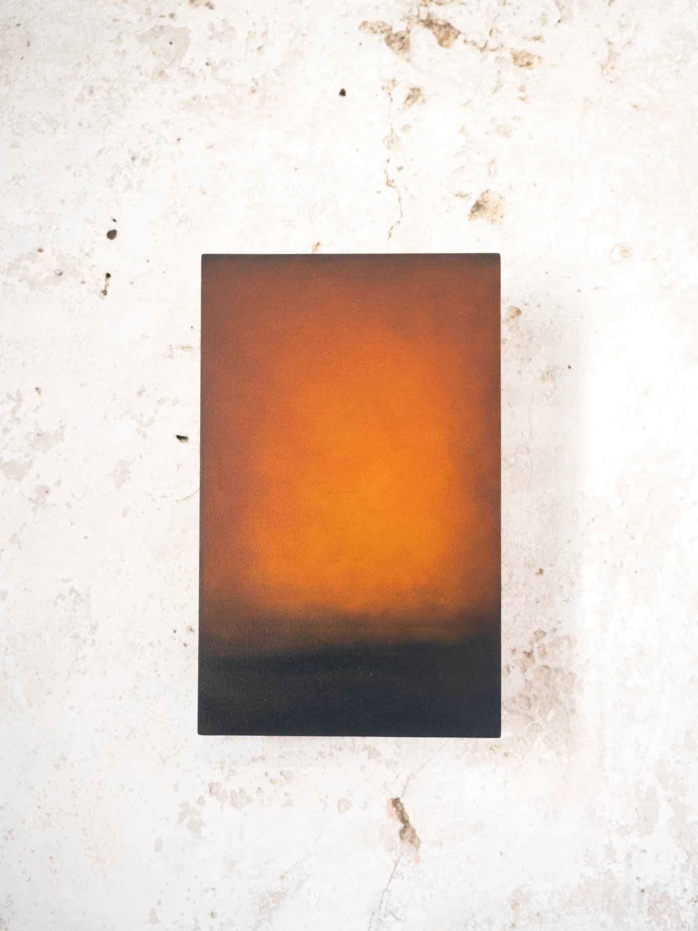God golden hours, 2026, oil on wood, 40 × 25 cm.